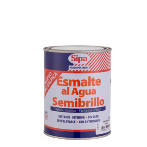 Esmalte al Agua Semibrillo Blanco SIPA Galón 1/4 Gl